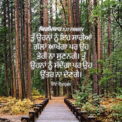 Picture 04 - ਯਿਰਮਿਯਾਹ 7:27 PANIRV - ਤੂੰ ਉਹਨਾਂ ਨੂੰ ਇਹ - Bible Verse Picture