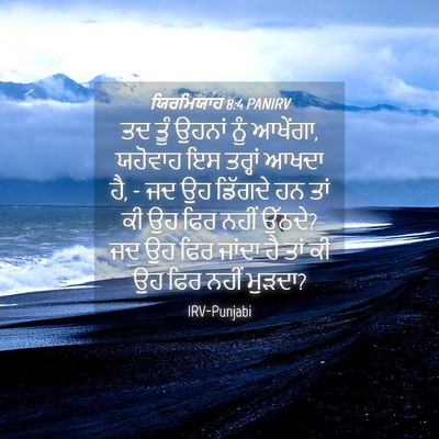 Picture 04 - ਯਿਰਮਿਯਾਹ 8:4 PANIRV - ਤਦ ਤੂੰ ਉਹਨਾਂ ਨੂੰ - Bible Verse Picture