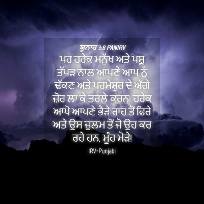 Picture 04 - ਯੂਨਾਹ 3:8 PANIRV - ਪਰ ਹਰੇਕ ਮਨੁੱਖ ਅਤੇ - Bible Verse Picture