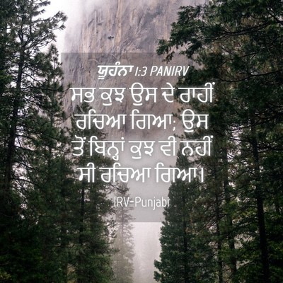 Picture 04 - ਯੂਹੰਨਾ 1:3 PANIRV - ਸਭ ਕੁਝ ਉਸ ਦੇ ਰਾਹੀਂ - Bible Verse Picture