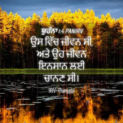 Picture 04 - ਯੂਹੰਨਾ 1:4 PANIRV - ਉਸ ਵਿੱਚ ਜੀਵਨ ਸੀ, - Bible Verse Picture