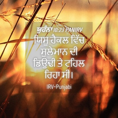 Picture 04 - ਯੂਹੰਨਾ 10:23 PANIRV - ਯਿਸੂ ਹੈਕਲ ਵਿੱਚ - Bible Verse Picture