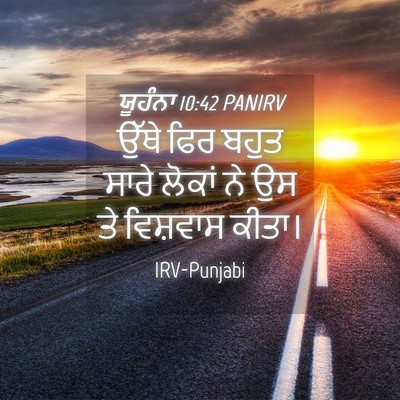 Picture 04 - ਯੂਹੰਨਾ 10:42 PANIRV - ਉੱਥੇ ਫਿਰ ਬਹੁਤ ਸਾਰੇ - Bible Verse Picture