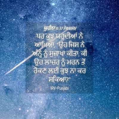 Picture 04 - ਯੂਹੰਨਾ 11:37 PANIRV - ਪਰ ਕੁਝ ਯਹੂਦੀਆਂ ਨੇ - Bible Verse Picture