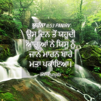 Picture 04 - ਯੂਹੰਨਾ 11:53 PANIRV - ਉਸ ਦਿਨ ਤੋਂ ਯਹੂਦੀ - Bible Verse Picture
