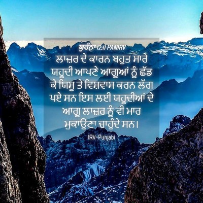 Picture 04 - ਯੂਹੰਨਾ 12:11 PANIRV - ਲਾਜ਼ਰ ਦੇ ਕਾਰਨ ਬਹੁਤ - Bible Verse Picture
