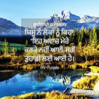 Picture 04 - ਯੂਹੰਨਾ 12:30 PANIRV - ਯਿਸੂ ਨੇ ਲੋਕਾਂ ਨੂੰ - Bible Verse Picture