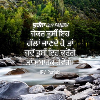 Picture 04 - ਯੂਹੰਨਾ 13:17 PANIRV - ਜੇਕਰ ਤੁਸੀਂ ਇਹ - Bible Verse Picture