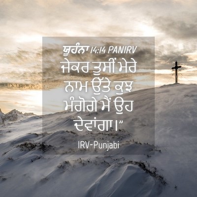 Picture 04 - ਯੂਹੰਨਾ 14:14 PANIRV - ਜੇਕਰ ਤੁਸੀਂ ਮੇਰੇ - Bible Verse Picture