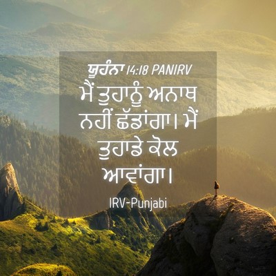 Picture 04 - ਯੂਹੰਨਾ 14:18 PANIRV - ਮੈਂ ਤੁਹਾਨੂੰ ਅਨਾਥ - Bible Verse Picture