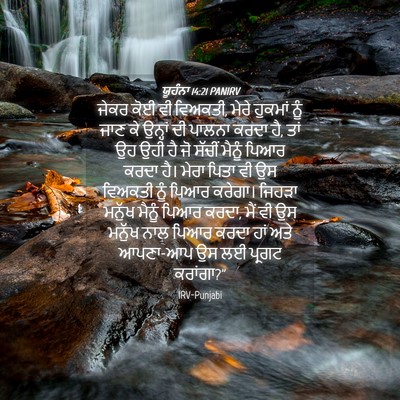 Picture 04 - ਯੂਹੰਨਾ 14:21 PANIRV - ਜੇਕਰ ਕੋਈ ਵੀ ਵਿਅਕਤੀ, - Bible Verse Picture