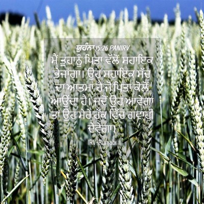 Picture 04 - ਯੂਹੰਨਾ 15:26 PANIRV - ਮੈਂ ਤੁਹਾਨੂੰ ਪਿਤਾ - Bible Verse Picture