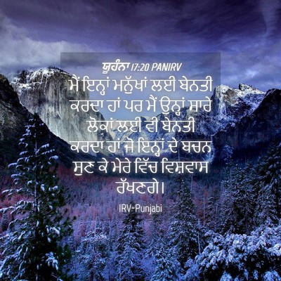 Picture 04 - ਯੂਹੰਨਾ 17:20 PANIRV - ਮੈਂ ਇਨ੍ਹਾਂ - Bible Verse Picture