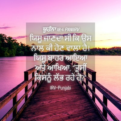 Picture 04 - ਯੂਹੰਨਾ 18:4 PANIRV - ਯਿਸੂ ਜਾਣਦਾ ਸੀ ਕਿ ਉਸ - Bible Verse Picture