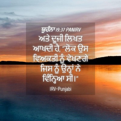 Picture 04 - ਯੂਹੰਨਾ 19:37 PANIRV - ਅਤੇ ਦੂਜੀ ਲਿਖਤ ਆਖਦੀ - Bible Verse Picture