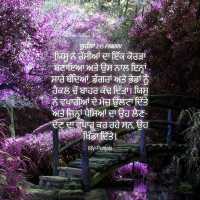 Picture 04 - ਯੂਹੰਨਾ 2:15 PANIRV - ਯਿਸੂ ਨੇ ਰੱਸੀਆਂ ਦਾ - Bible Verse Picture
