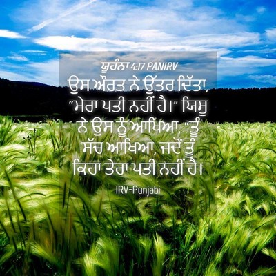 Picture 04 - ਯੂਹੰਨਾ 4:17 PANIRV - ਉਸ ਔਰਤ ਨੇ ਉੱਤਰ - Bible Verse Picture
