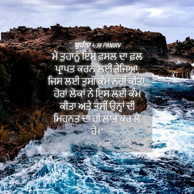 Picture 04 - ਯੂਹੰਨਾ 4:38 PANIRV - ਮੈਂ ਤੁਹਾਨੂੰ ਇਸ - Bible Verse Picture