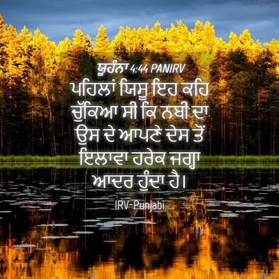 Picture 04 - ਯੂਹੰਨਾ 4:44 PANIRV - ਪਹਿਲਾਂ ਯਿਸੂ ਇਹ ਕਹਿ - Bible Verse Picture