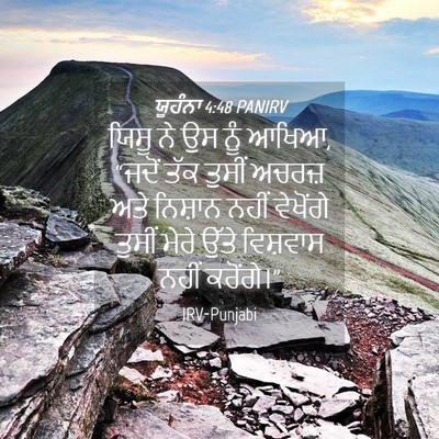 Picture 04 - ਯੂਹੰਨਾ 4:48 PANIRV - ਯਿਸੂ ਨੇ ਉਸ ਨੂੰ - Bible Verse Picture
