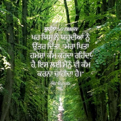 Picture 04 - ਯੂਹੰਨਾ 5:17 PANIRV - ਪਰ ਯਿਸੂ ਨੇ ਯਹੂਦੀਆਂ - Bible Verse Picture