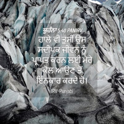 Picture 04 - ਯੂਹੰਨਾ 5:40 PANIRV - ਹਾਲੇ ਵੀ ਤੁਸੀਂ ਉਸ - Bible Verse Picture