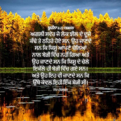 Picture 04 - ਯੂਹੰਨਾ 6:22 PANIRV - ਅਗਲੀ ਸਵੇਰ ਜੋ ਲੋਕ - Bible Verse Picture