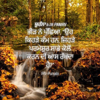 Picture 04 - ਯੂਹੰਨਾ 6:28 PANIRV - ਭੀੜ ਨੇ ਪੁੱਛਿਆ, “ਉਹ - Bible Verse Picture