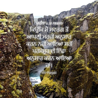 Picture 04 - ਯੂਹੰਨਾ 6:38 PANIRV - ਕਿਉਂਕਿ ਮੈਂ ਸਵਰਗ - Bible Verse Picture