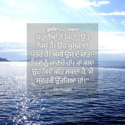 Picture 04 - ਯੂਹੰਨਾ 6:42 PANIRV - ਯਹੂਦੀਆਂ ਨੇ ਕਿਹਾ, - Bible Verse Picture