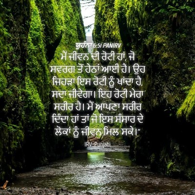 Picture 04 - ਯੂਹੰਨਾ 6:51 PANIRV - ਮੈਂ ਜੀਵਨ ਦੀ ਰੋਟੀ - Bible Verse Picture