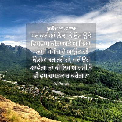 Picture 04 - ਯੂਹੰਨਾ 7:31 PANIRV - ਪਰ ਕਈਆਂ ਲੋਕਾਂ ਨੇ ਉਸ - Bible Verse Picture