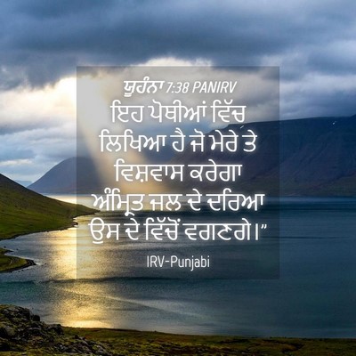 Picture 04 - ਯੂਹੰਨਾ 7:38 PANIRV - ਇਹ ਪੋਥੀਆਂ ਵਿੱਚ - Bible Verse Picture