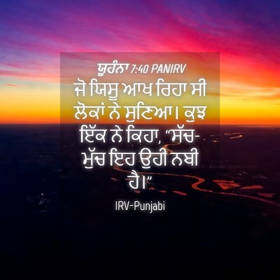 Picture 04 - ਯੂਹੰਨਾ 7:40 PANIRV - ਜੋ ਯਿਸੂ ਆਖ ਰਿਹਾ ਸੀ - Bible Verse Picture