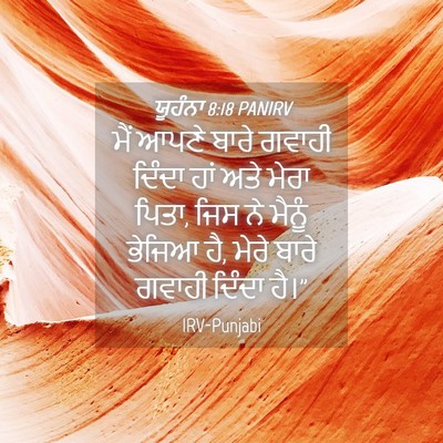 Picture 04 - ਯੂਹੰਨਾ 8:18 PANIRV - ਮੈਂ ਆਪਣੇ ਬਾਰੇ - Bible Verse Picture