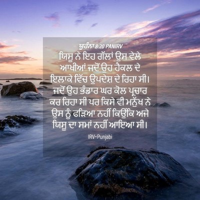 Picture 04 - ਯੂਹੰਨਾ 8:20 PANIRV - ਯਿਸੂ ਨੇ ਇਹ ਗੱਲਾਂ ਉਸ - Bible Verse Picture