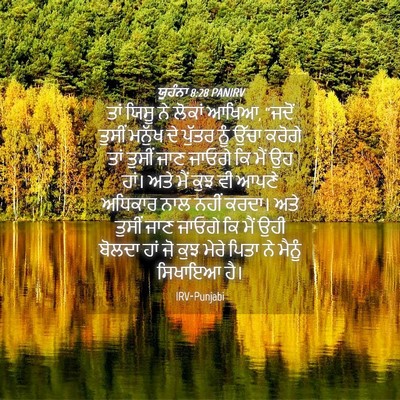 Picture 04 - ਯੂਹੰਨਾ 8:28 PANIRV - ਤਾਂ ਯਿਸੂ ਨੇ ਲੋਕਾਂ - Bible Verse Picture