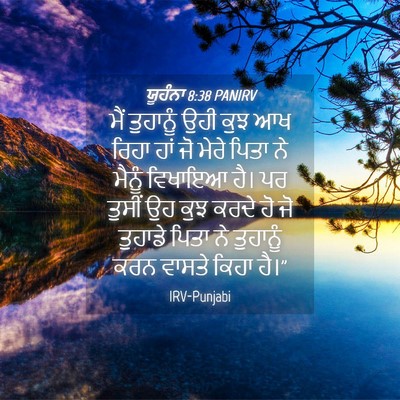 Picture 04 - ਯੂਹੰਨਾ 8:38 PANIRV - ਮੈਂ ਤੁਹਾਨੂੰ ਉਹੀ - Bible Verse Picture