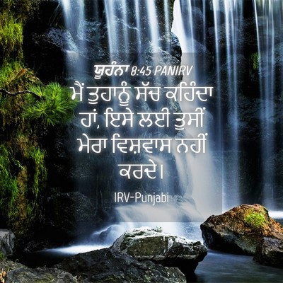 Picture 04 - ਯੂਹੰਨਾ 8:45 PANIRV - ਮੈਂ ਤੁਹਾਨੂੰ ਸੱਚ - Bible Verse Picture