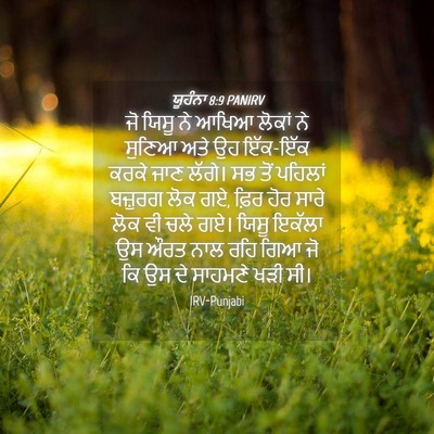 Picture 04 - ਯੂਹੰਨਾ 8:9 PANIRV - ਜੋ ਯਿਸੂ ਨੇ ਆਖਿਆ - Bible Verse Picture