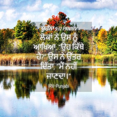 Picture 04 - ਯੂਹੰਨਾ 9:12 PANIRV - ਲੋਕਾਂ ਨੇ ਉਸ ਨੂੰ - Bible Verse Picture