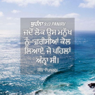 Picture 04 - ਯੂਹੰਨਾ 9:13 PANIRV - ਜਦੋਂ ਲੋਕ ਉਸ ਮਨੁੱਖ - Bible Verse Picture