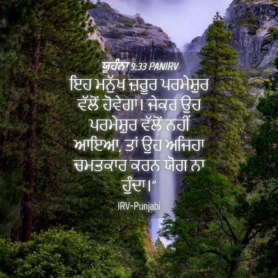 Picture 04 - ਯੂਹੰਨਾ 9:33 PANIRV - ਇਹ ਮਨੁੱਖ ਜ਼ਰੂਰ - Bible Verse Picture