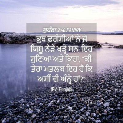 Picture 04 - ਯੂਹੰਨਾ 9:40 PANIRV - ਕੁਝ ਫ਼ਰੀਸੀਆਂ ਨੇ ਜੋ - Bible Verse Picture