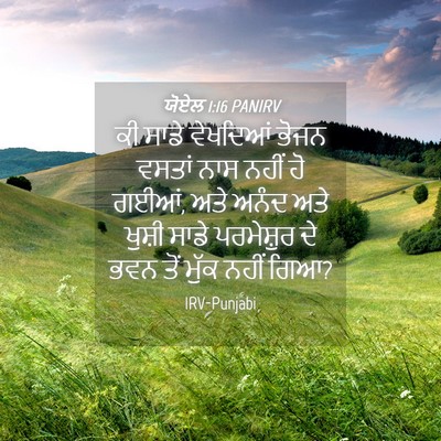 Picture 04 - ਯੋਏਲ 1:16 PANIRV - ਕੀ ਸਾਡੇ ਵੇਖਦਿਆਂ - Bible Verse Picture