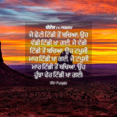 Picture 04 - ਯੋਏਲ 1:4 PANIRV - ਜੋ ਛੋਟੀ ਟਿੱਡੀ ਤੋਂ - Bible Verse Picture