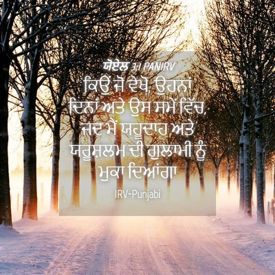 Picture 04 - ਯੋਏਲ 3:1 PANIRV - ਕਿਉਂ ਜੋ ਵੇਖੋ, ਉਹਨਾਂ - Bible Verse Picture
