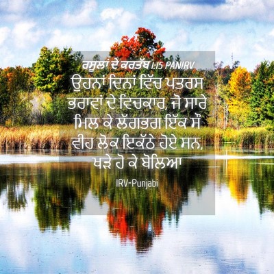 Picture 04 - ਰਸੂਲਾਂ ਦੇ ਕਰਤੱਬ 1:15 PANIRV - ਉਹਨਾਂ ਦਿਨਾਂ ਵਿੱਚ - Bible Verse Picture