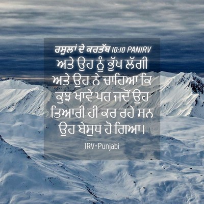 Picture 04 - ਰਸੂਲਾਂ ਦੇ ਕਰਤੱਬ 10:10 PANIRV - ਅਤੇ ਉਹ ਨੂੰ ਭੁੱਖ - Bible Verse Picture