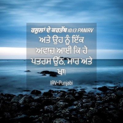 Picture 04 - ਰਸੂਲਾਂ ਦੇ ਕਰਤੱਬ 10:13 PANIRV - ਅਤੇ ਉਹ ਨੂੰ ਇੱਕ - Bible Verse Picture